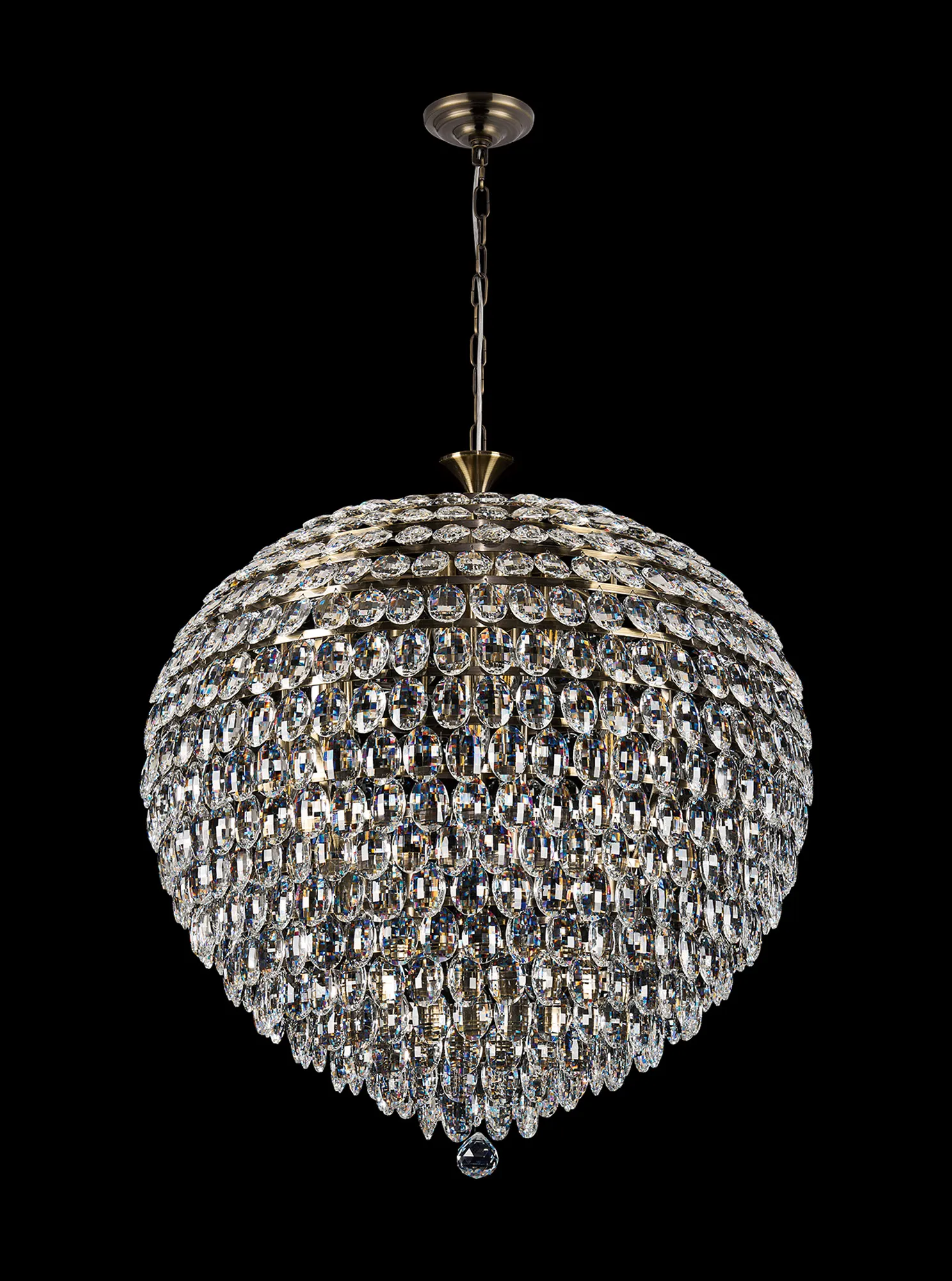 Coniston Pendant 16 Light (46kg) Antique Brass IL32811AB  Diyas Coniston Antique Brass